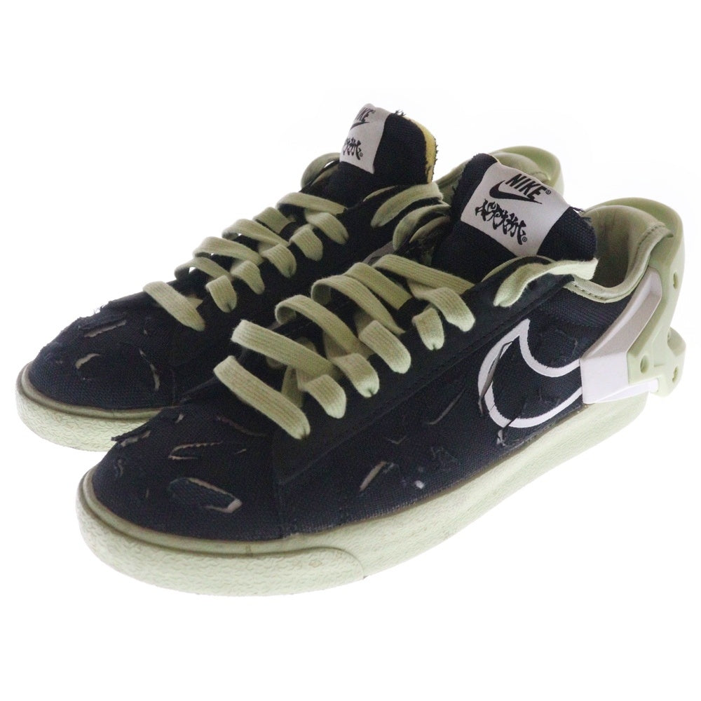 NIKE(ナイキ) ×ACRONYM BLAZER BLACK アクロニウム ブレーザー ローカットスニーカー レディース ブラック/グリーン US6/24cm DO9373-001
