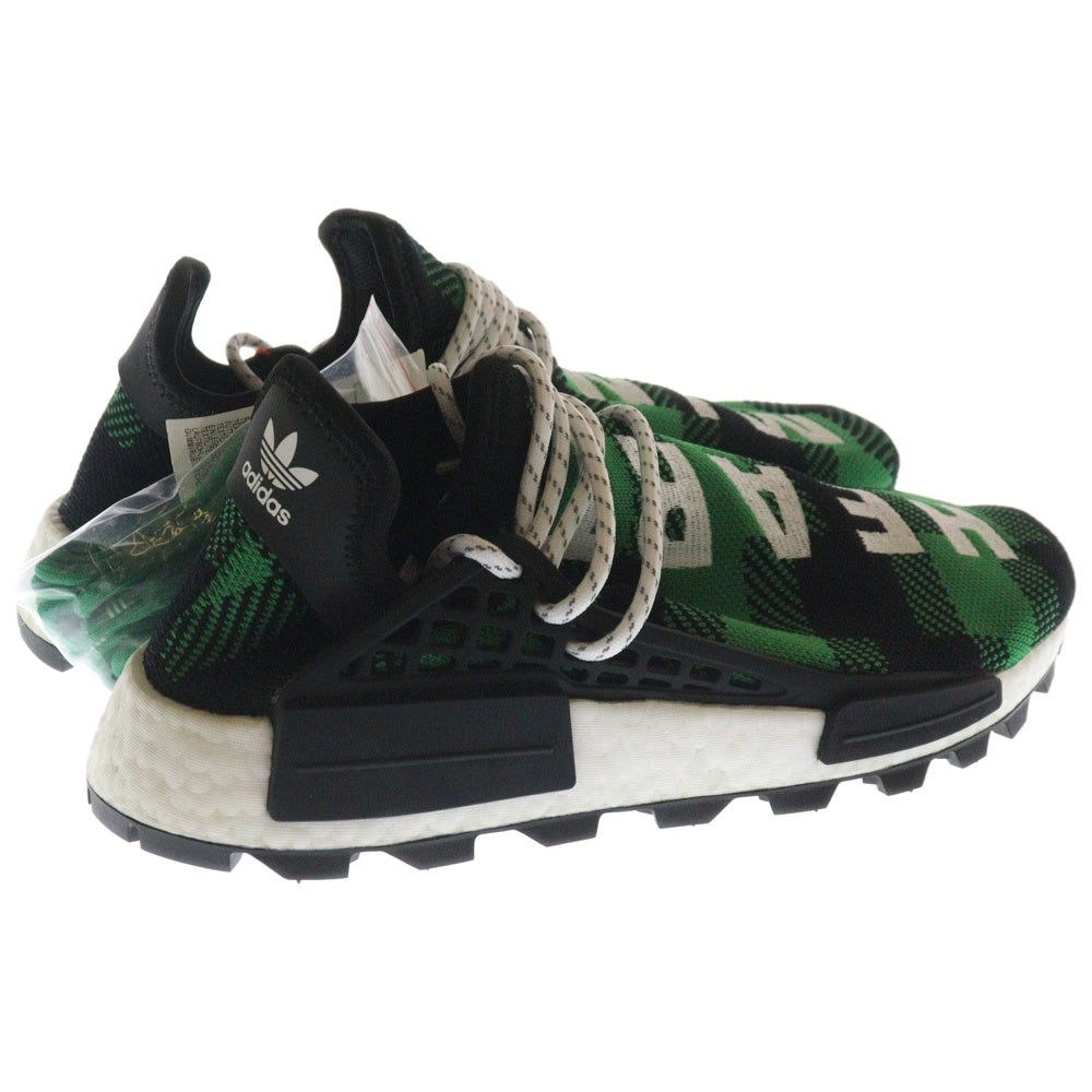 adidas(アディダス) ×PHARRELL WILLIAMS BBC HU NMD Green Plaid ファレルウィリアムス ヒューノマド グリーンプレイド ローカットスニーカー グリーン US9/27cm EF7388