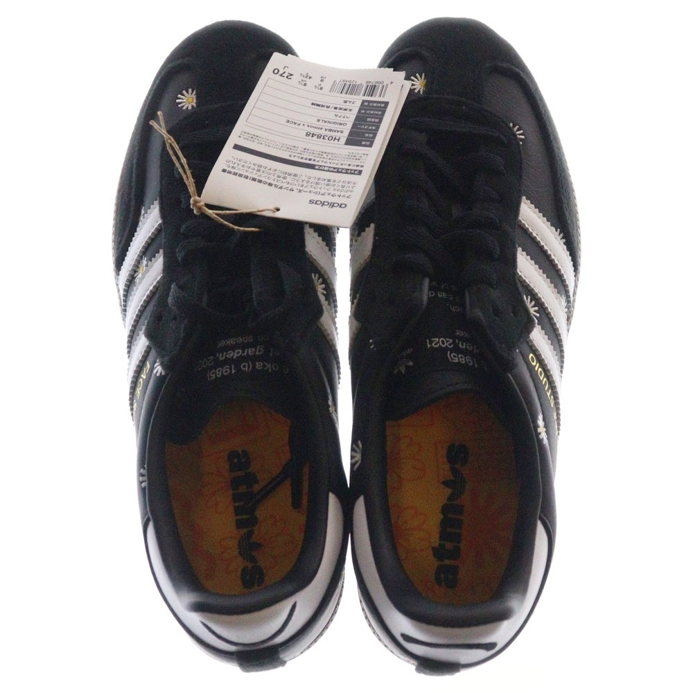 adidas(アディダス) ×ATMOS ×FACE SAMBA アトモス フェイス サンバ ローカットスニーカー ブラック US9/27cm H03848
