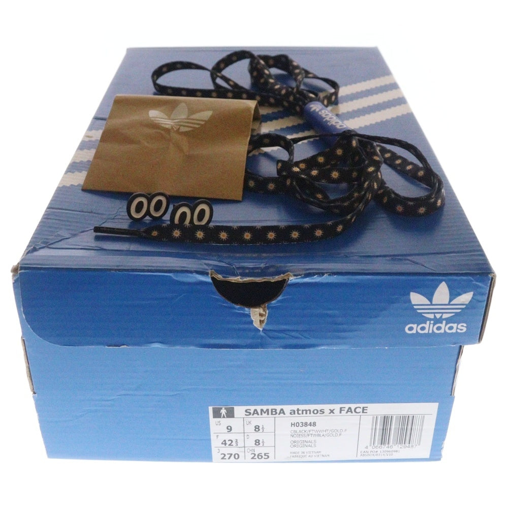 adidas(アディダス) ×ATMOS ×FACE SAMBA アトモス フェイス サンバ ローカットスニーカー ブラック US9/27cm H03848
