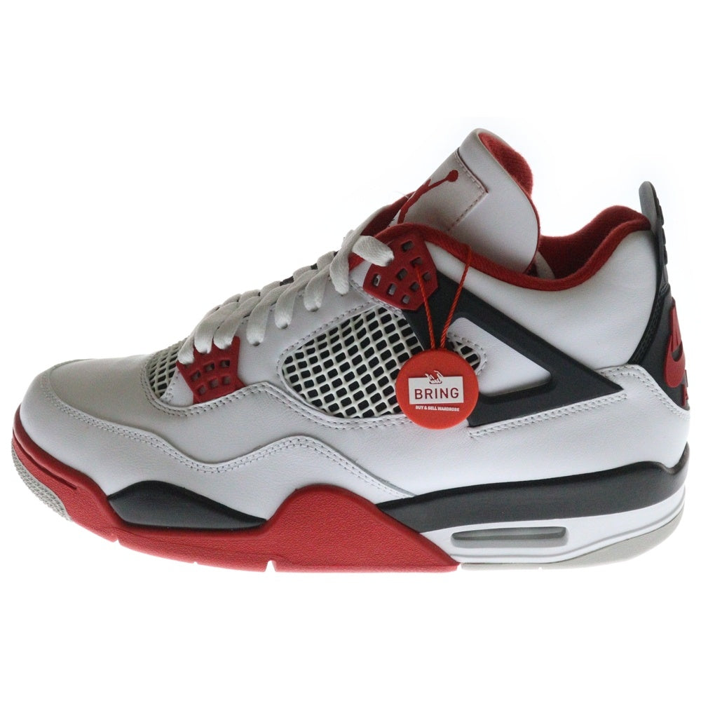 NIKE(ナイキ) AIR JORDAN 4 RETRO FIRE RED エアジョーダン 4 レトロ ファイヤーレッド ハイカットスニーカー ホワイト/レッド US9/27cm DC7770-160