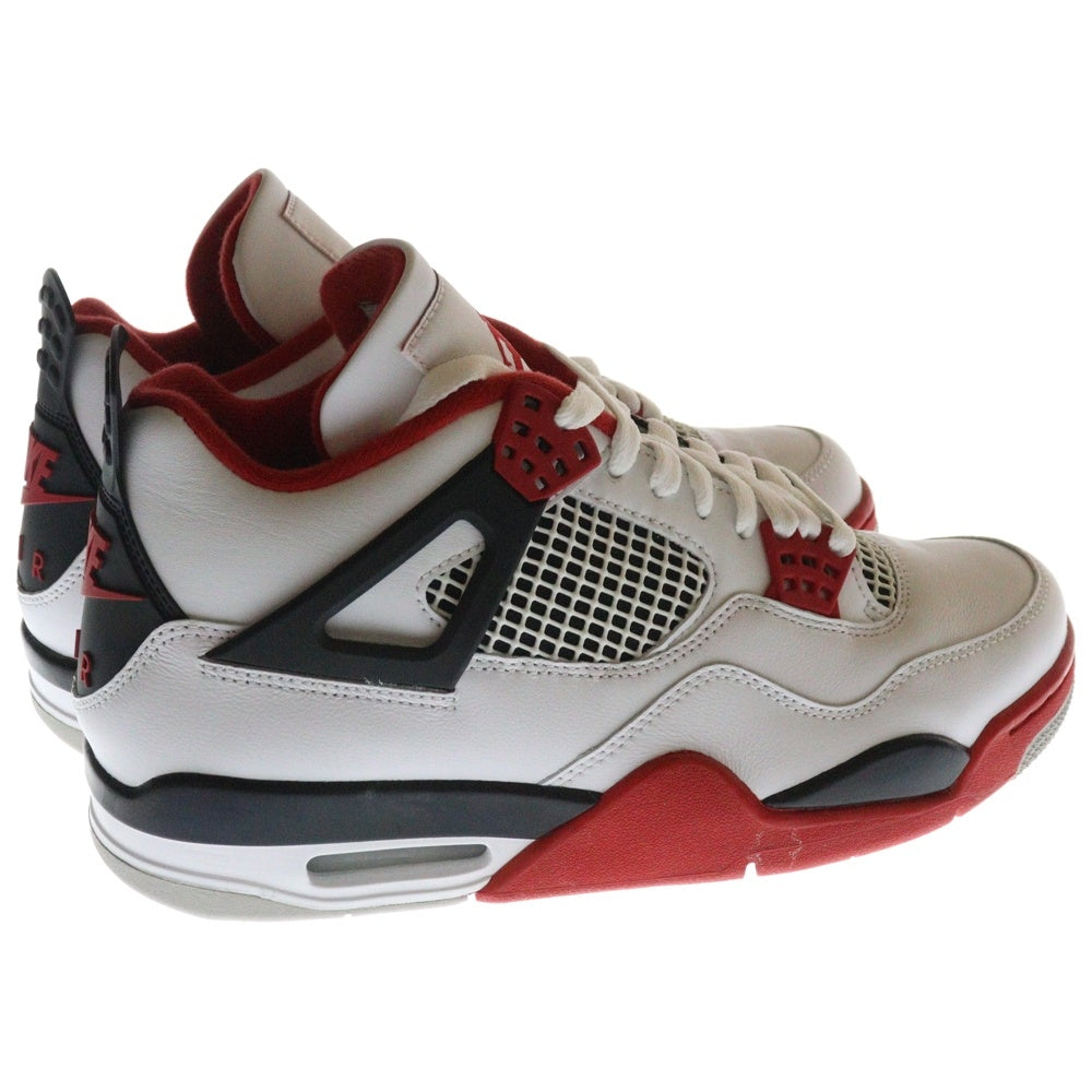 NIKE(ナイキ) AIR JORDAN 4 RETRO FIRE RED エアジョーダン 4 レトロ ファイヤーレッド ハイカットスニーカー ホワイト/レッド US9/27cm DC7770-160