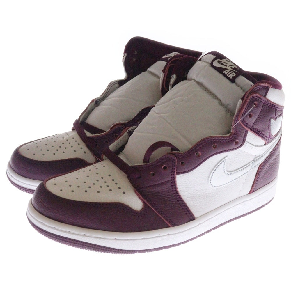 NIKE(ナイキ) AIR JORDAN 1 RETRO HIGH OG Bordeaux エアジョーダン1 レトロ ボルドー ハイカットスニーカー ボルドー/ホワイト US9/27cm 555088-611
