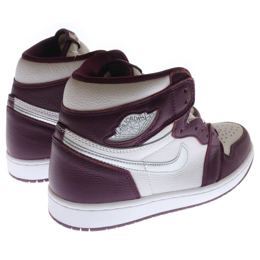 NIKE(ナイキ) AIR JORDAN 1 RETRO HIGH OG Bordeaux エアジョーダン1 レトロ ボルドー ハイカットスニーカー ボルドー/ホワイト US9/27cm 555088-611