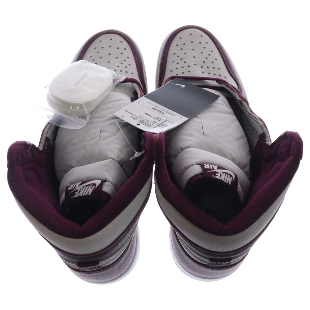 NIKE(ナイキ) AIR JORDAN 1 RETRO HIGH OG Bordeaux エアジョーダン1 レトロ ボルドー ハイカットスニーカー ボルドー/ホワイト US9/27cm 555088-611