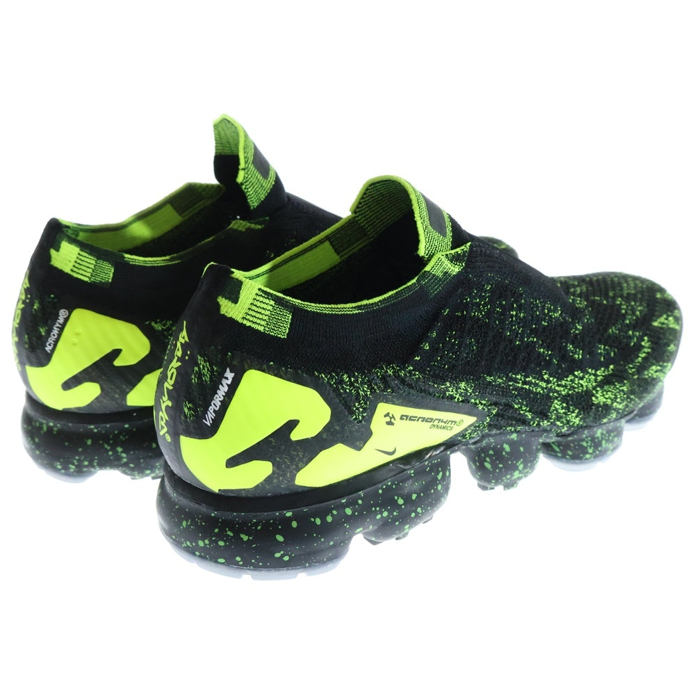 NIKE(ナイキ) ×ACRONYM AIR VAPORMAX FK MOC 2 アクロニウム エアヴェイパーマックス フライニット モック2 ローカットスニーカー ブラック/イエロー US9/27cm AQ0996-007