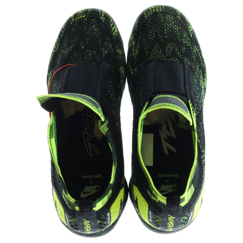 NIKE(ナイキ) ×ACRONYM AIR VAPORMAX FK MOC 2 アクロニウム エアヴェイパーマックス フライニット モック2 ローカットスニーカー ブラック/イエロー US9/27cm AQ0996-007