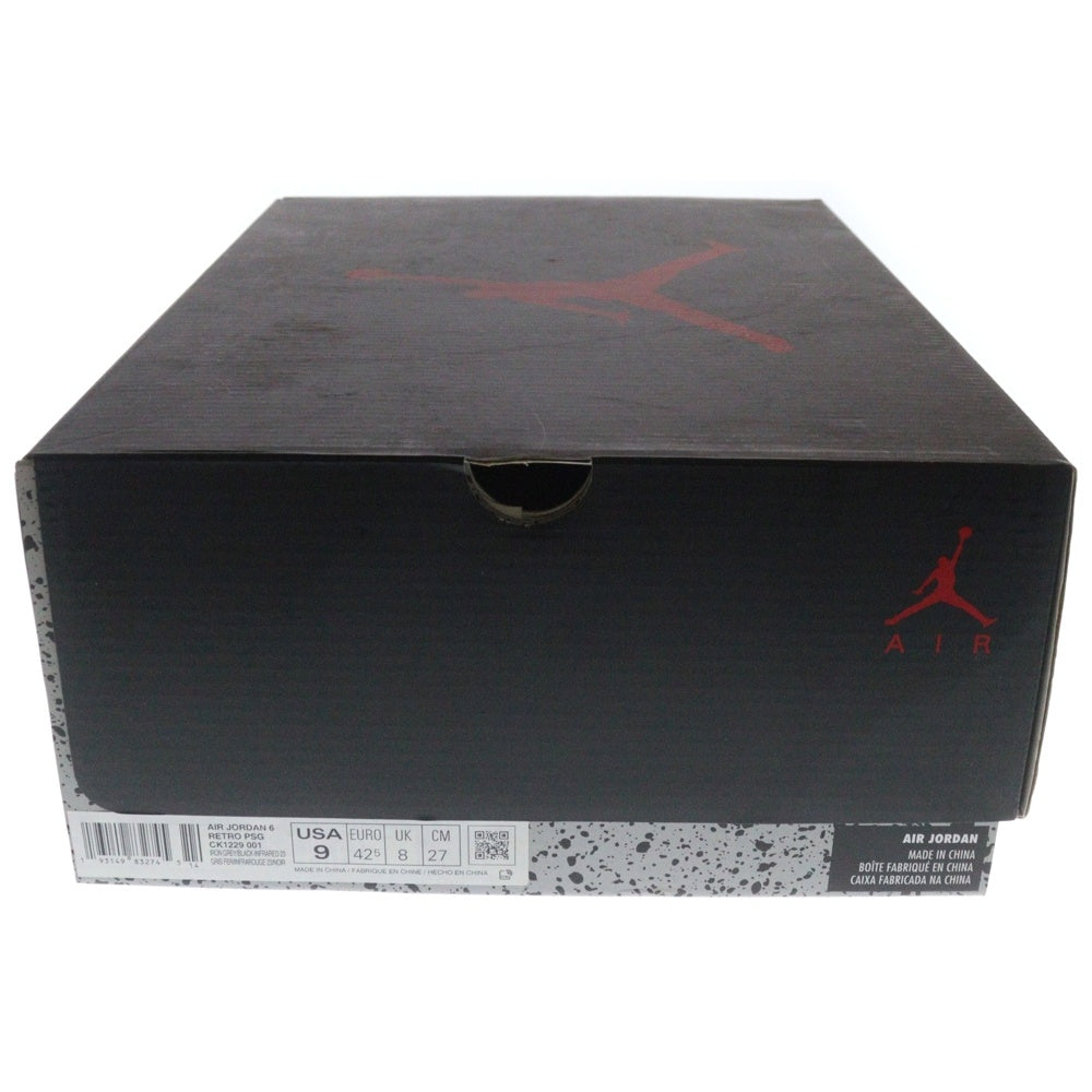 NIKE(ナイキ) AIR JORDAN 6 RETRO PSG エアジョーダン 6 レトロ パリサンジェルマン ハイカットスニーカー ブラック/グレー US9/27cm CK1229-001