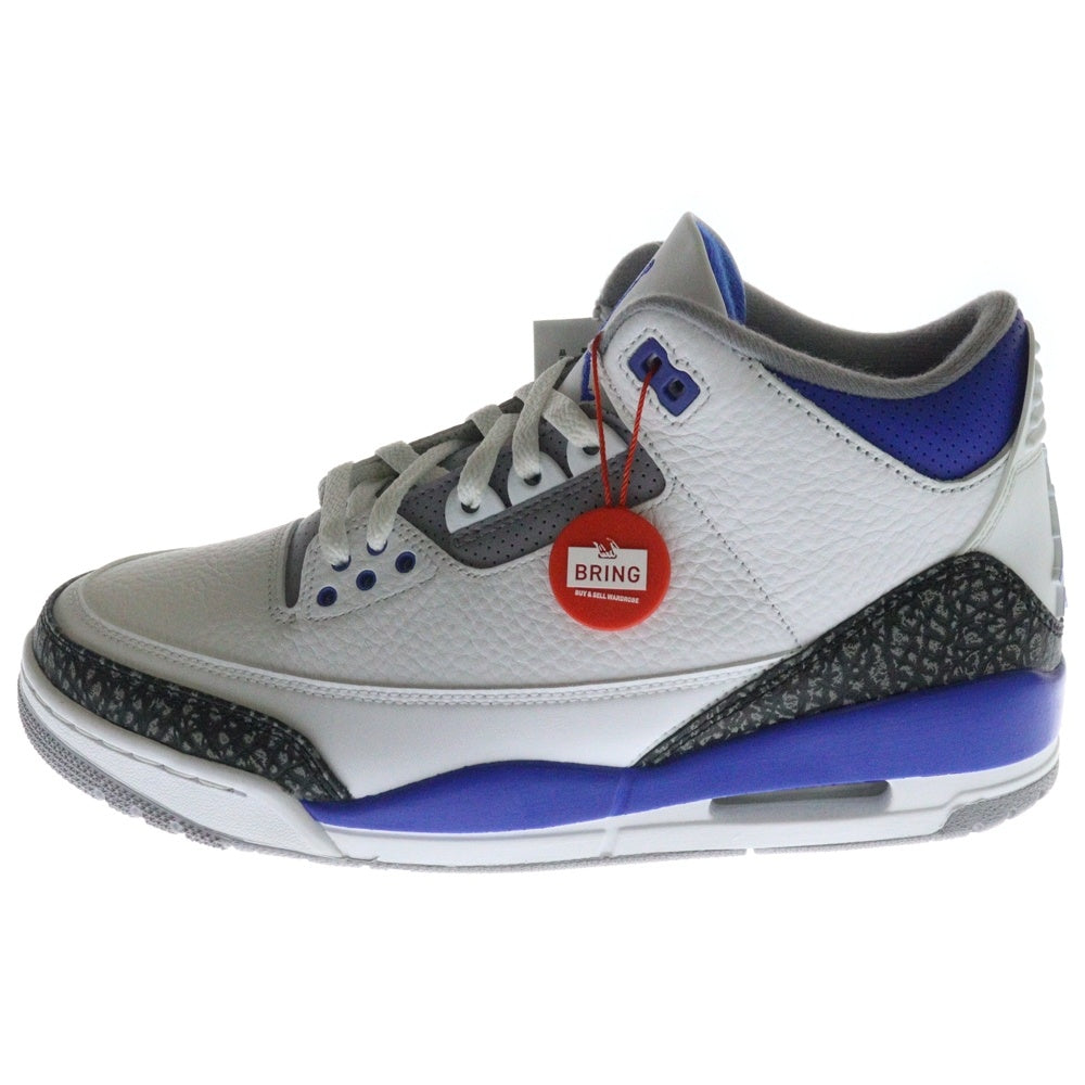 NIKE(ナイキ) AIR JORDAN 3 RETRO Racer Blue エアジョーダン3 レーサーブルー ハイカットスニーカー ホワイト US9/27.0cm CT8532-145