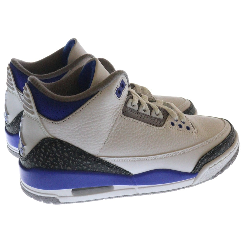 NIKE(ナイキ) AIR JORDAN 3 RETRO Racer Blue エアジョーダン3 レーサーブルー ハイカットスニーカー ホワイト US9/27.0cm CT8532-145