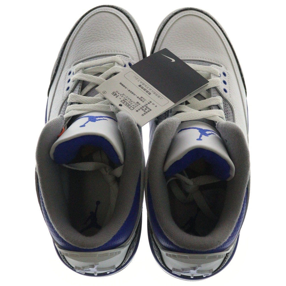 NIKE(ナイキ) AIR JORDAN 3 RETRO Racer Blue エアジョーダン3 レーサーブルー ハイカットスニーカー ホワイト US9/27.0cm CT8532-145