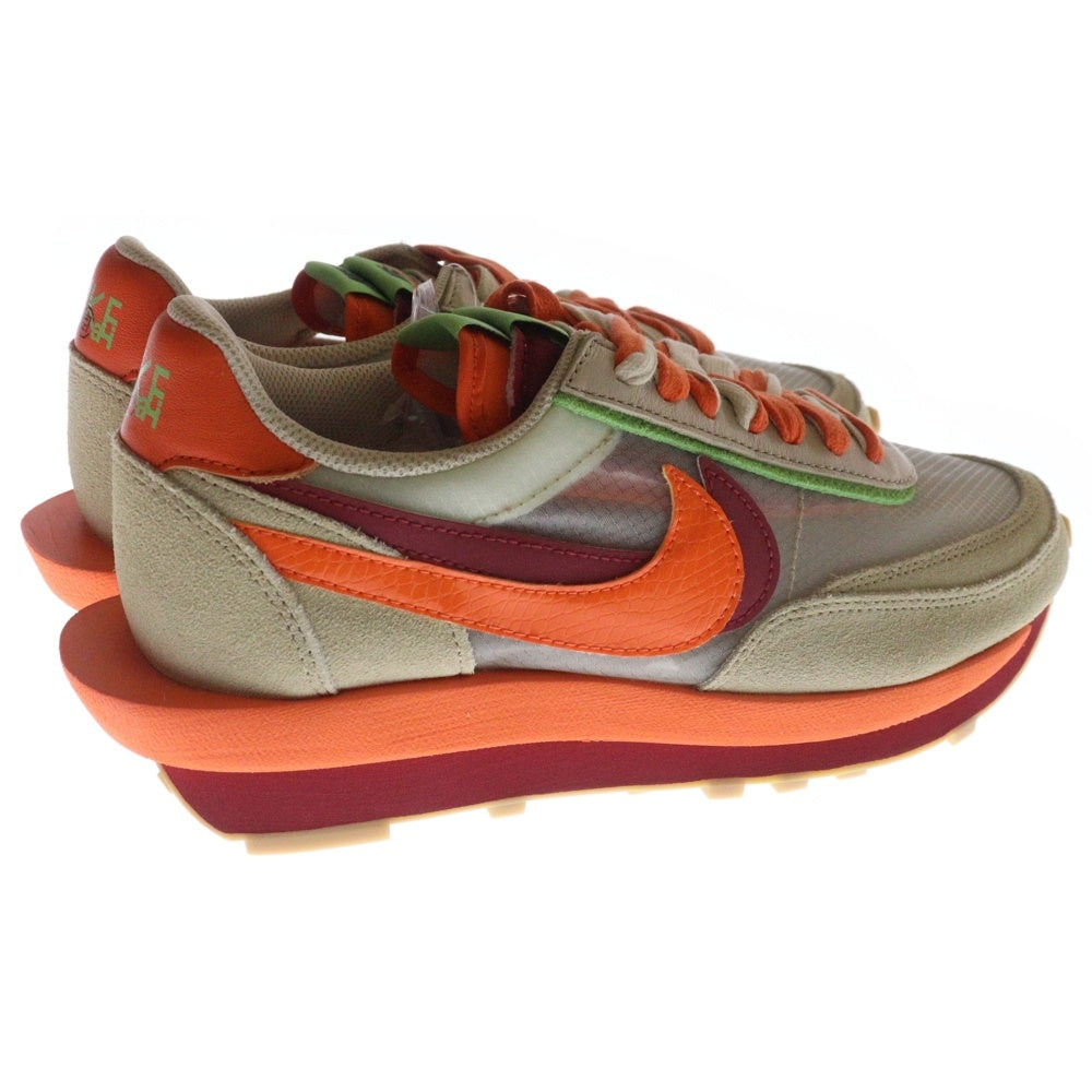 NIKE(ナイキ) ×Sacai ×CLOT LD WAFFLE ORANGE BLAZE クロット サカイ LD ワッフル オレンジブレイズ ローカットスニーカー ベージュ/オレンジ US9/27cm DH1347-100