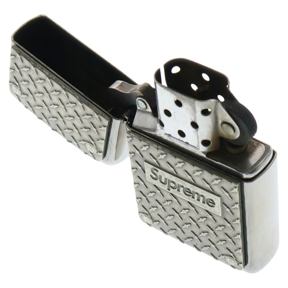 SUPREME(シュプリーム) 19SS Diamond Plate Zippo Metal ダイアモンド プレート ジッポ メタル シルバー
