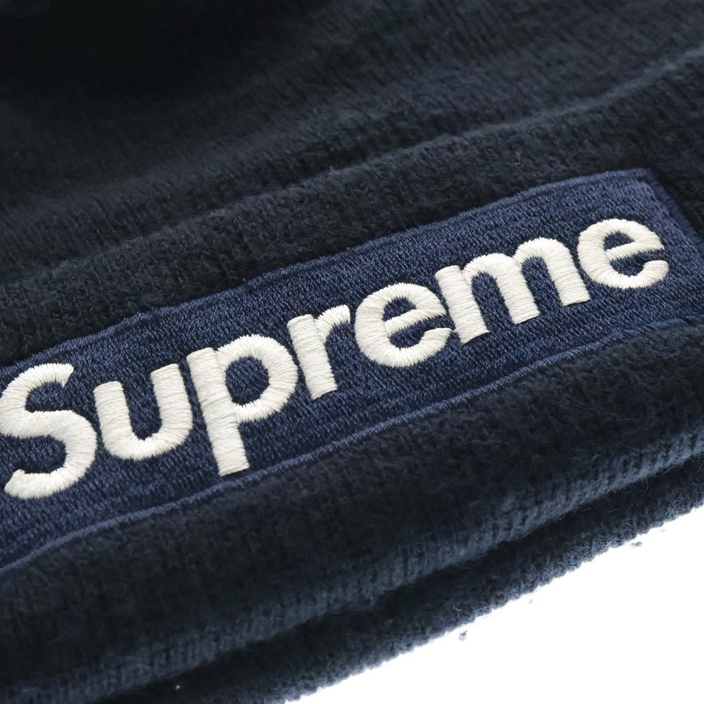 SUPREME(シュプリーム) 16AW ×New Era Box Logo Beanie ニューエラ ボックスロゴビーニー ニットキャップ 帽子 ネイビー