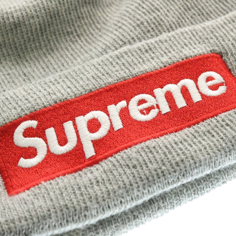 SUPREME(シュプリーム) 15AW ×New Era Box Logo Beanie ニューエラ ボックスロゴビーニー ニットキャップ 帽子 グレー