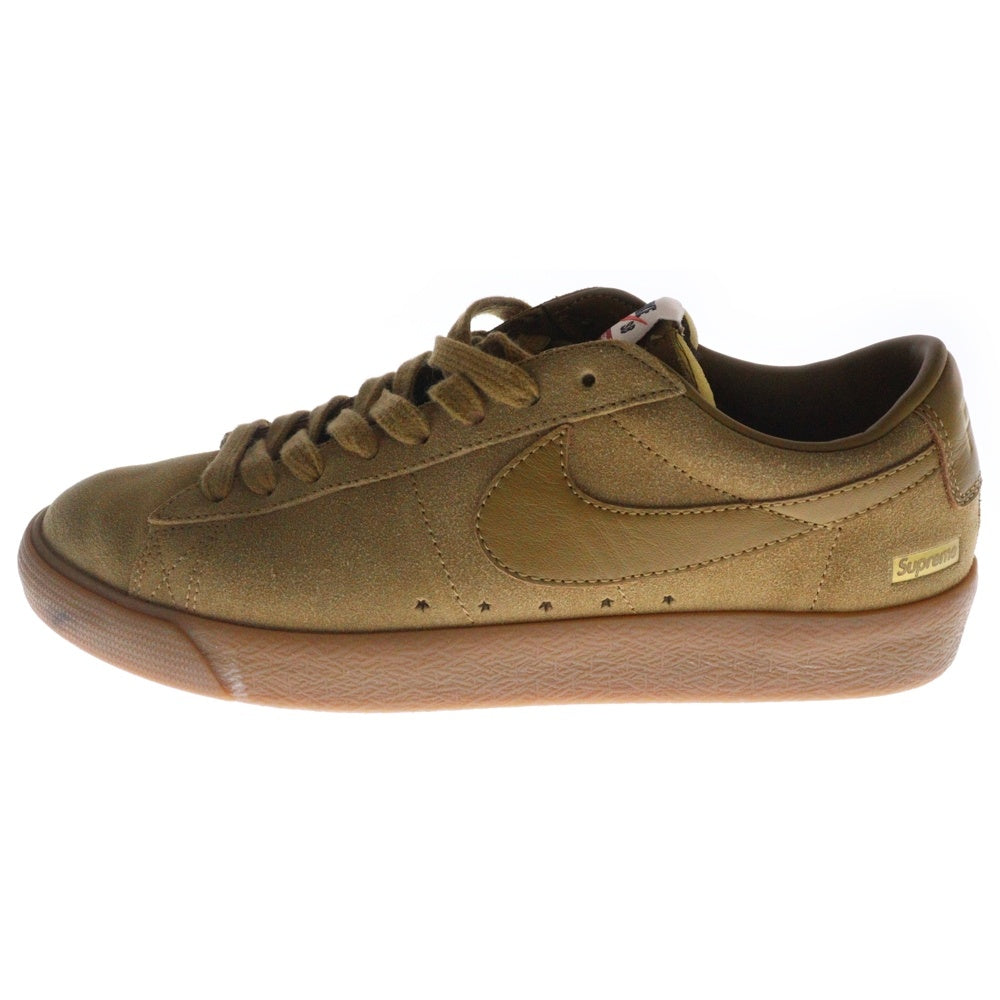 NIKE SB(ナイキエスビー) ×SUPREME BLAZER LOW GT QS シュプリーム ブレーザー ローカットスニーカー ブラウン US9/27cm 716890-229