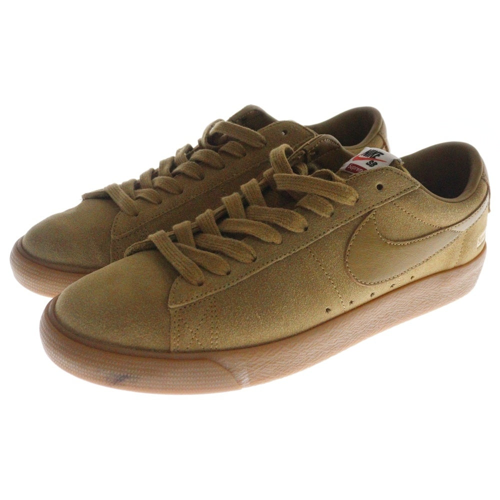 NIKE SB(ナイキエスビー) ×SUPREME BLAZER LOW GT QS シュプリーム ブレーザー ローカットスニーカー ブラウン US9/27cm 716890-229