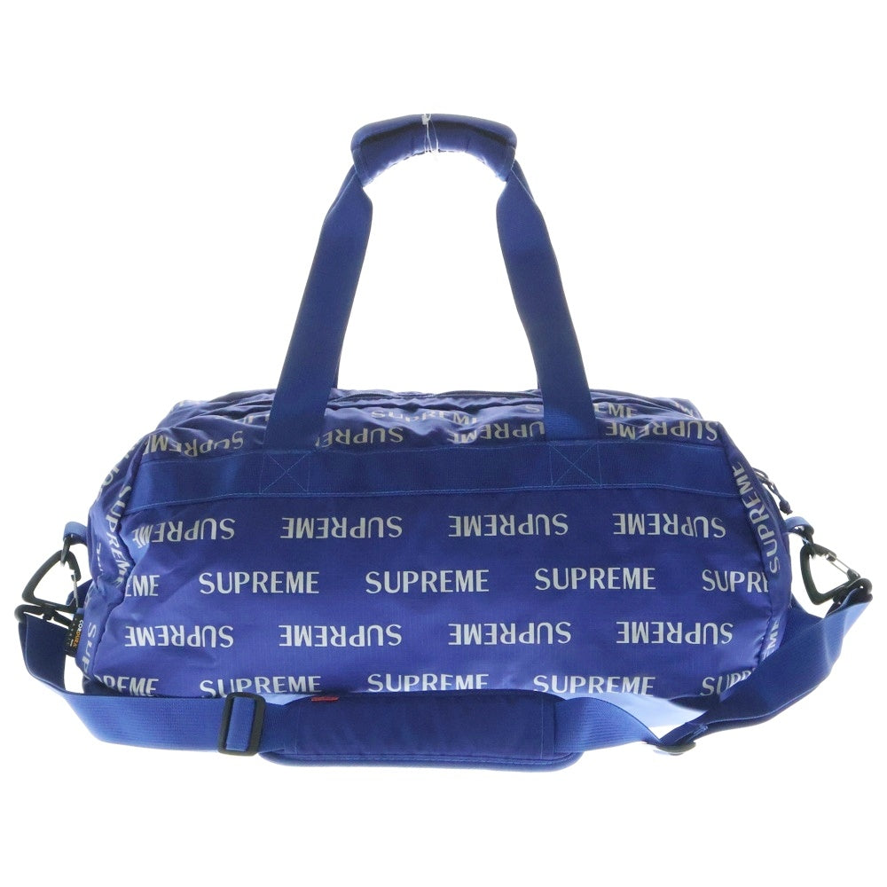 SUPREME(シュプリーム) 16AW 3M Reflective Repeat Duffle Bag 3Mリフレクティブリピートロゴ ダッフル 2WAYボストンバッグ ショルダーバッグ ブルー