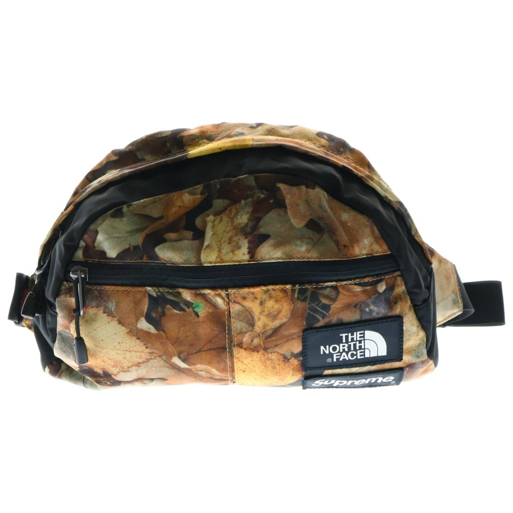 SUPREME(シュプリーム) 16AW ×THE NORTH FACE Roo II Lumbar Pack Leaves ザノースフェイス ルゥー2 ランバーパック 枯葉柄 ウエストバッグ ボディバッグ ブラウン NF00ASUA