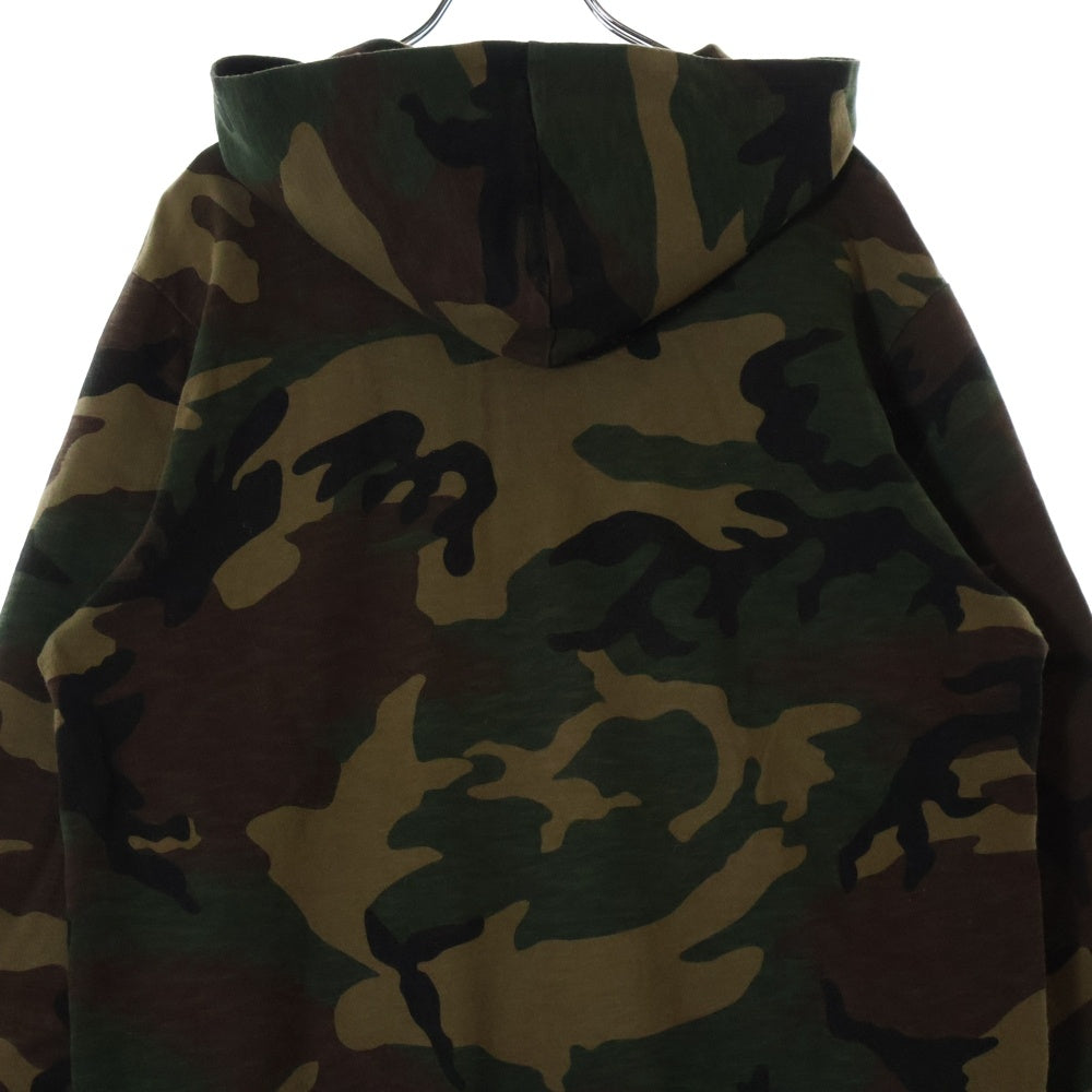 SUPREME(シュプリーム) 14SS Athletic Hooded L/S Tee アスレティックフーディー プルオーバーパーカー ウッドランドカモ グリーン
