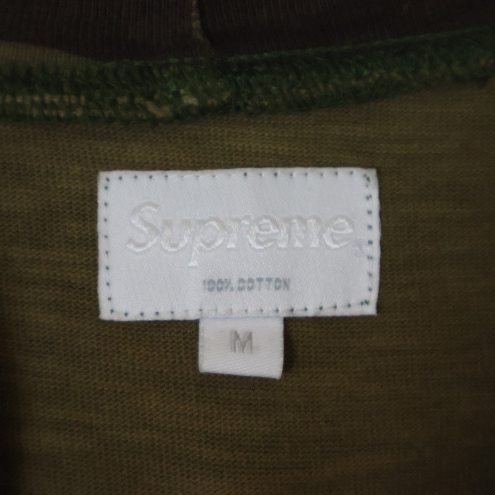 SUPREME(シュプリーム) 14SS Athletic Hooded L/S Tee アスレティックフーディー プルオーバーパーカー ウッドランドカモ グリーン