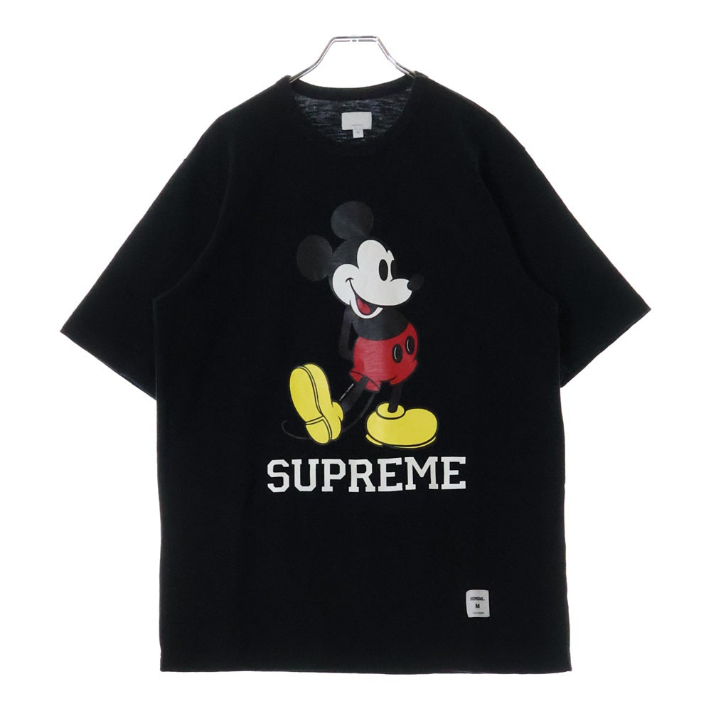 SUPREME(シュプリーム) 09AW ×Disney Mickey Mouse Tee ディズニー ミッキーマウス プリント クルーネック 半袖Tシャツ カットソー ブラック