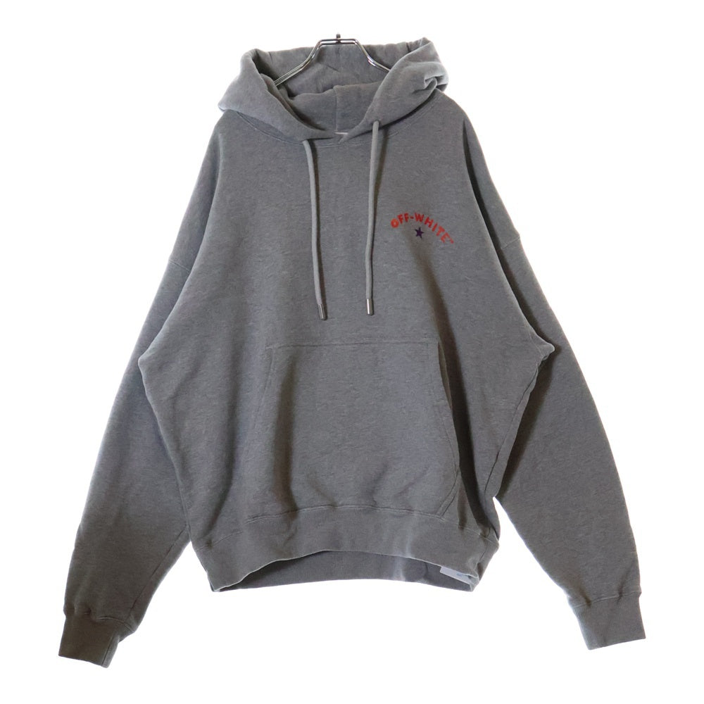 OFF-WHITE(オフホワイト) 25SS Starry Arrow Hoodie バックスター アロープリント フーディ プルオーバースウェットパーカー グレー OMBB085S25FLE00D