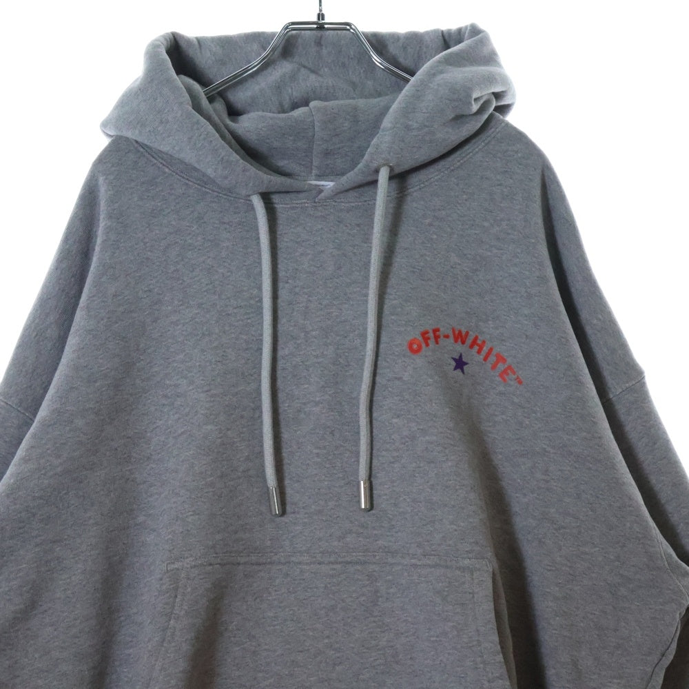 OFF-WHITE(オフホワイト) 25SS Starry Arrow Hoodie バックスター アロープリント フーディ プルオーバースウェットパーカー グレー OMBB085S25FLE00D