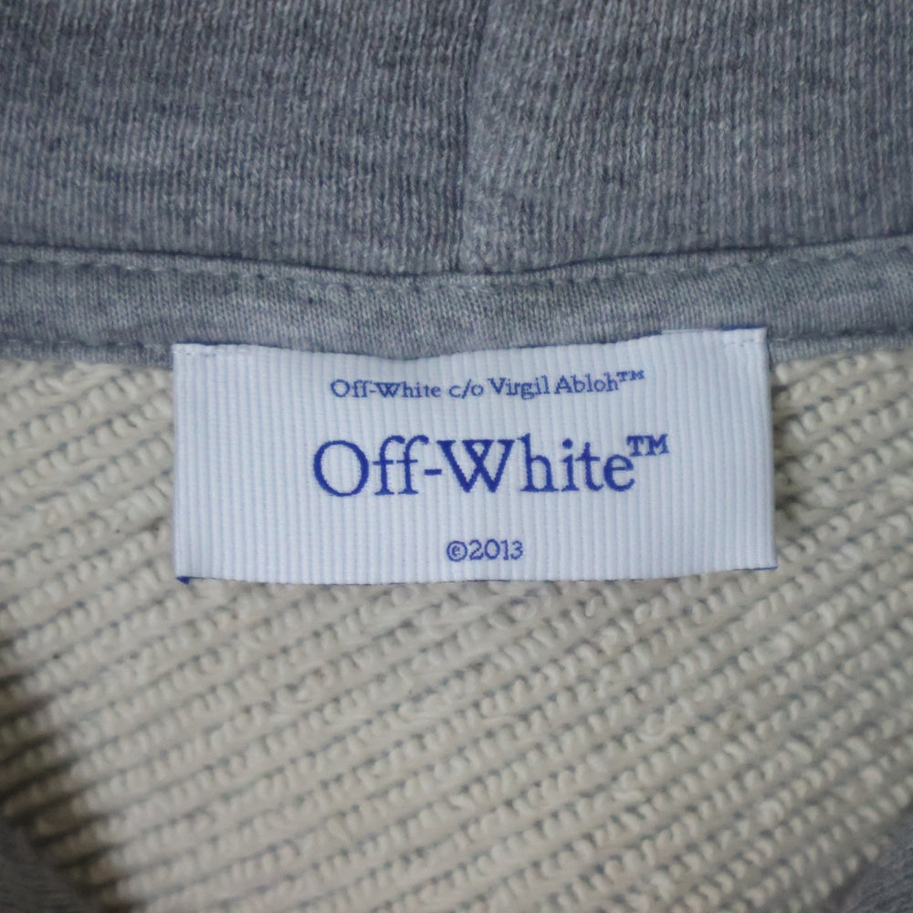 OFF-WHITE(オフホワイト) 25SS Starry Arrow Hoodie バックスター アロープリント フーディ プルオーバースウェットパーカー グレー OMBB085S25FLE00D