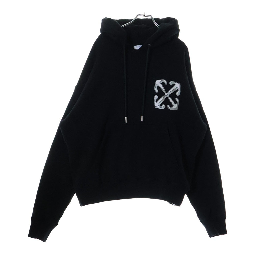 OFF-WHITE(オフホワイト) 24AW Dragon logo hoodie バックドラゴンプリント フーディ プルオーバースウェットパーカー ブラック OMBB085F24FLE00I
