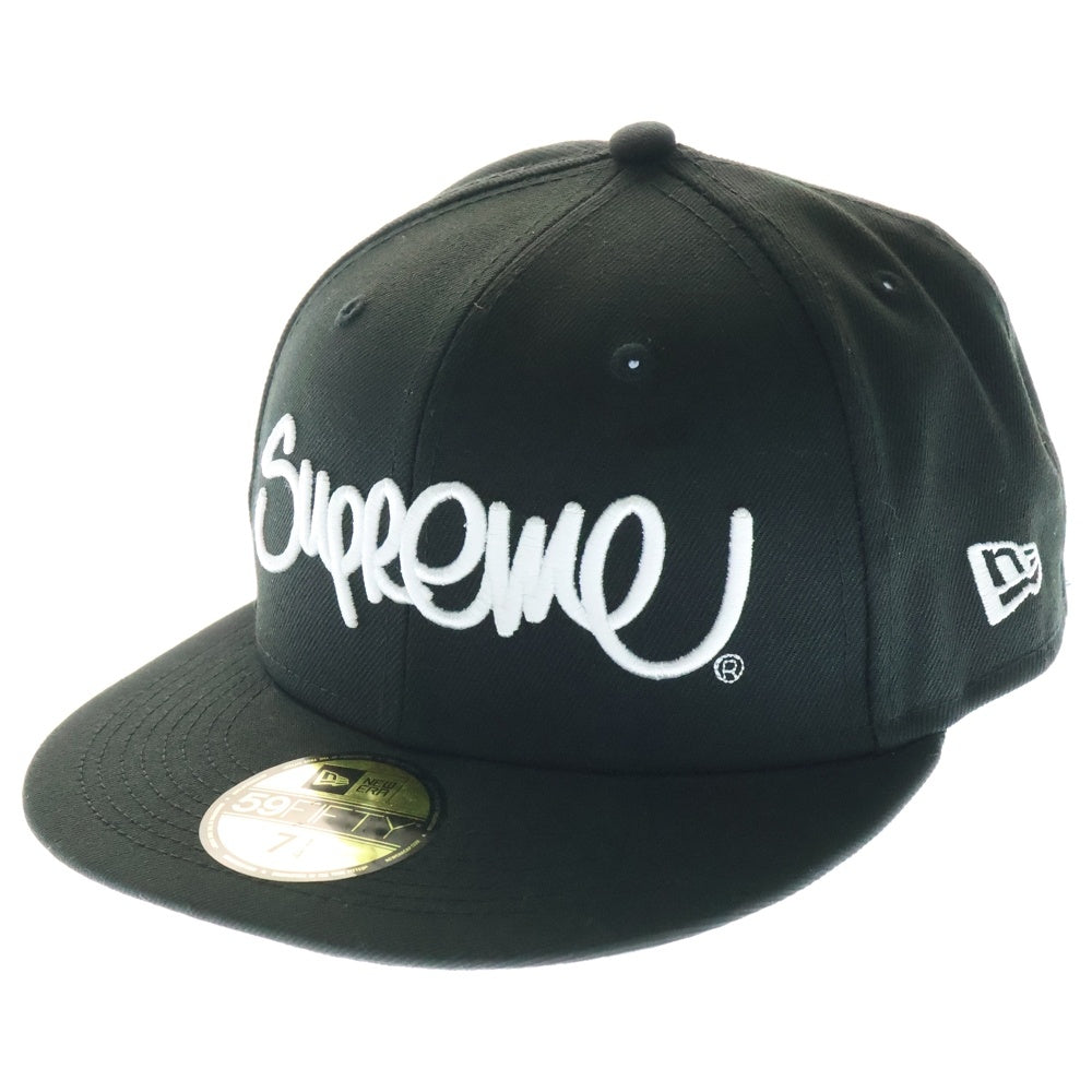 SUPREME(シュプリーム) 22SS ×NEWERA Handstyle Cap ニューエラ ハンドスタイル ロゴ キャップ 帽子 ブラック