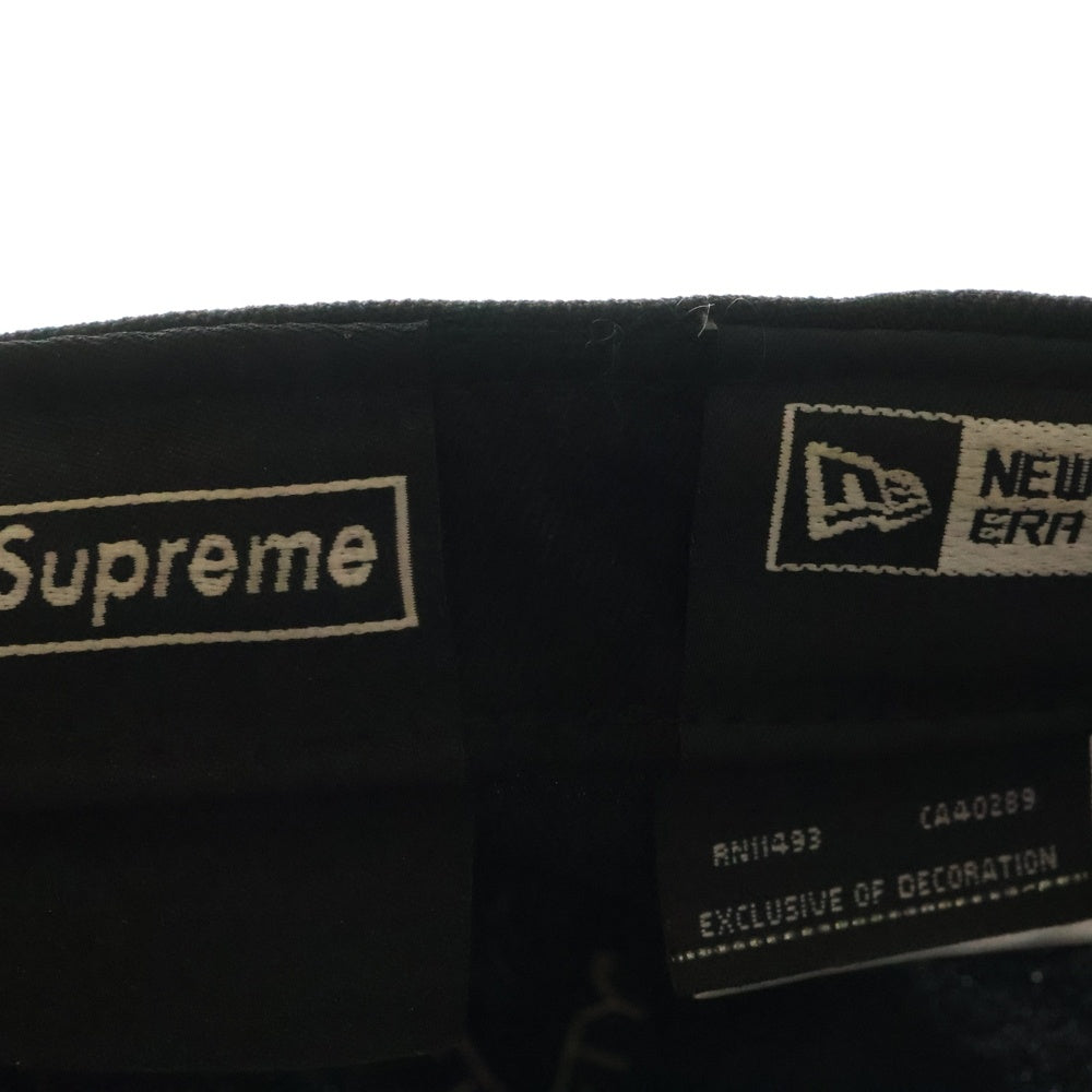 SUPREME(シュプリーム) 22SS ×NEWERA Handstyle Cap ニューエラ ハンドスタイル ロゴ キャップ 帽子 ブラック