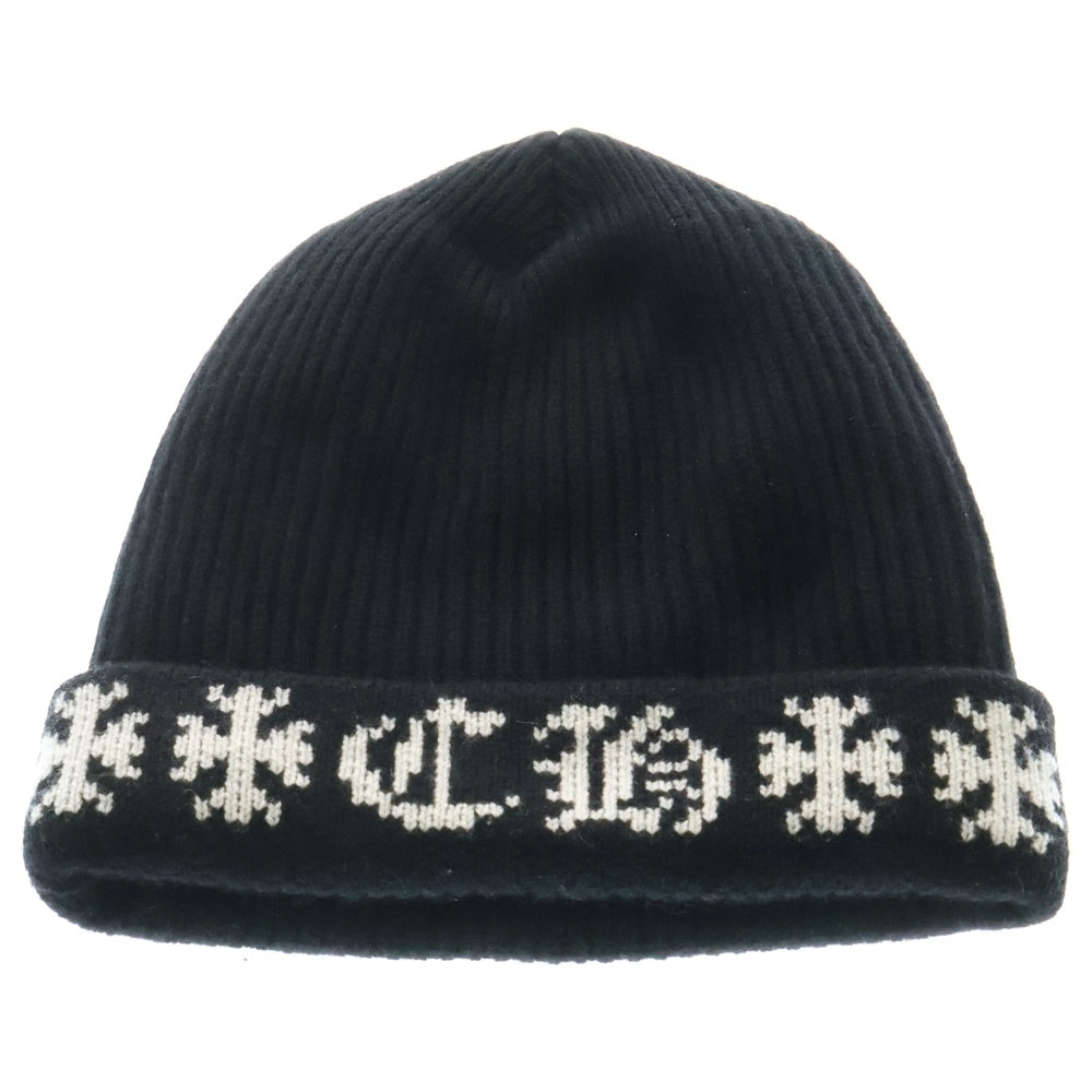CHROME HEARTS(クロムハーツ) BIG DADDY ビッグダディ スターボール付き カシミヤニット ビーニー ニットキャップ 帽子 ブラック