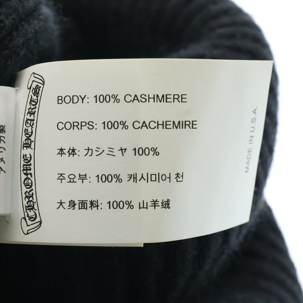 CHROME HEARTS(クロムハーツ) BIG DADDY ビッグダディ スターボール付き カシミヤニット ビーニー ニットキャップ 帽子 ブラック