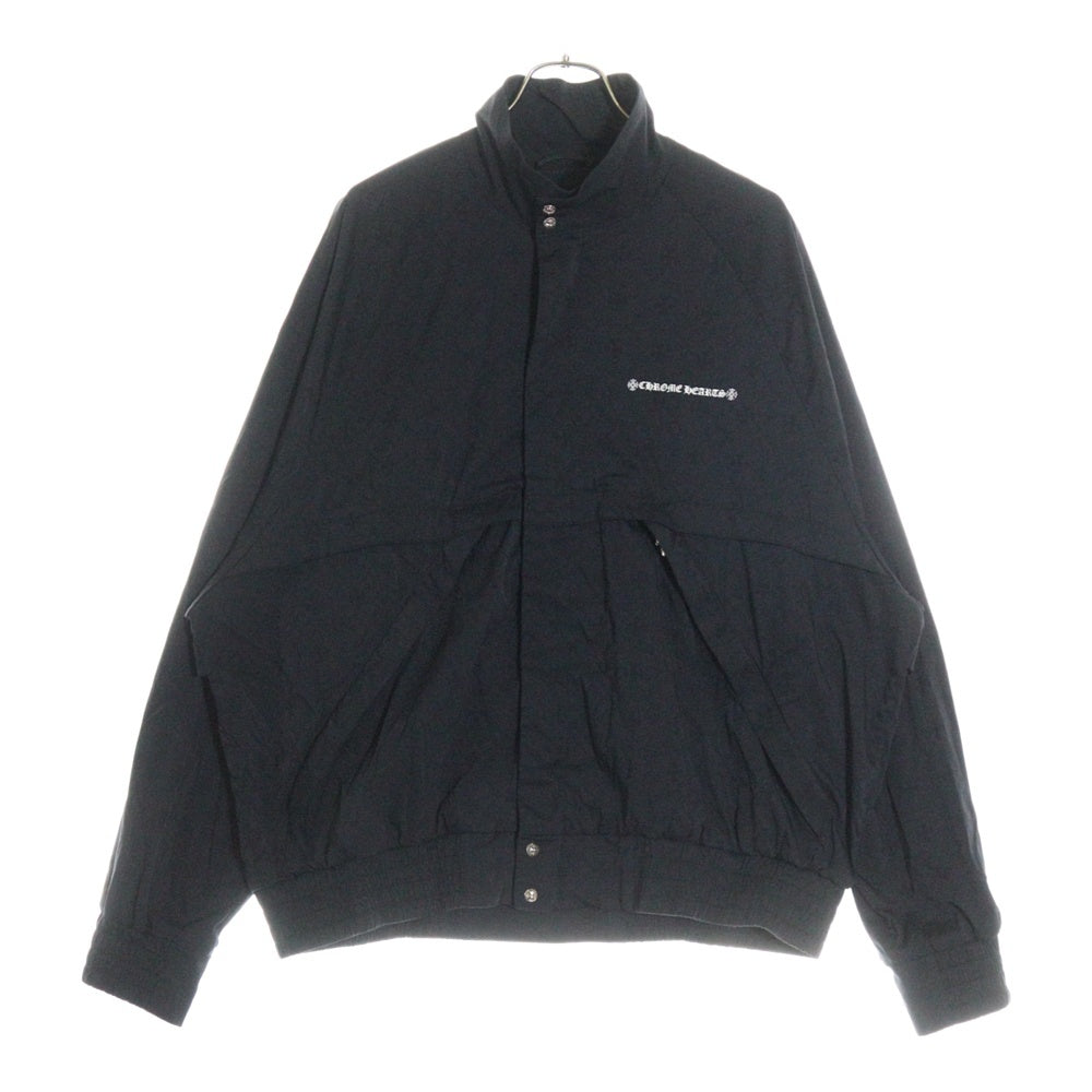 CHROME HEARTS(クロムハーツ) U MATCH POINT クロス総柄 バックスクロールラベル ジップアップ ナイロンジャケット ブラック
