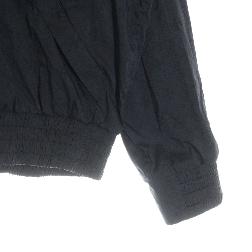CHROME HEARTS(クロムハーツ) U MATCH POINT クロス総柄 バックスクロールラベル ジップアップ ナイロンジャケット ブラック