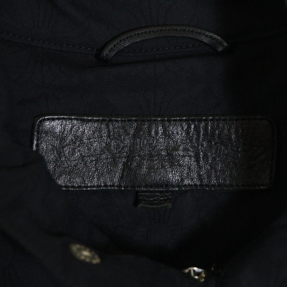 CHROME HEARTS(クロムハーツ) U MATCH POINT クロス総柄 バックスクロールラベル ジップアップ ナイロンジャケット ブラック
