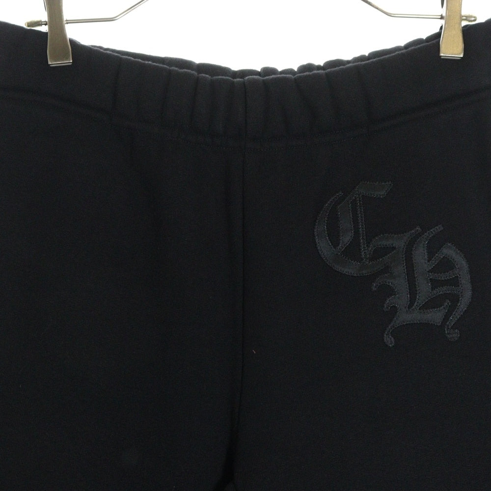 CHROME HEARTS(クロムハーツ) GRP Y NOT SWEAT PANTS ワイノット ロゴアップリケ バックスクロールラベル スウェットパンツ ブラック