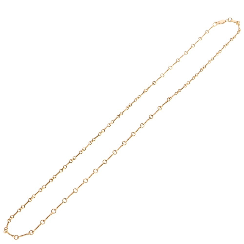 CHROME HEARTS(クロムハーツ) 22K NECKCHAIN T18 ツイストチェーンネックレス 18inch ゴールド BCA014
