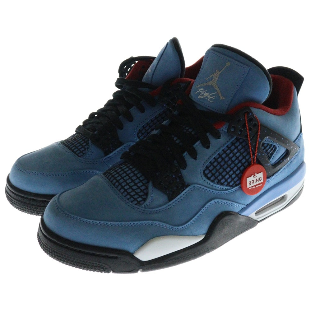 NIKE(ナイキ) ×TRAVIS SCOTT AIR JORDAN 4 RETRO CACTUS JACK トラヴィススコット エアジョーダン 4 ハイカットスニーカー ブルー US10/28cm 308497-406