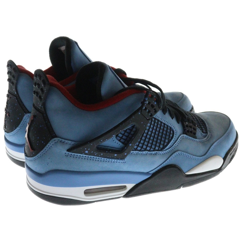 NIKE(ナイキ) ×TRAVIS SCOTT AIR JORDAN 4 RETRO CACTUS JACK トラヴィススコット エアジョーダン 4 ハイカットスニーカー ブルー US10/28cm 308497-406