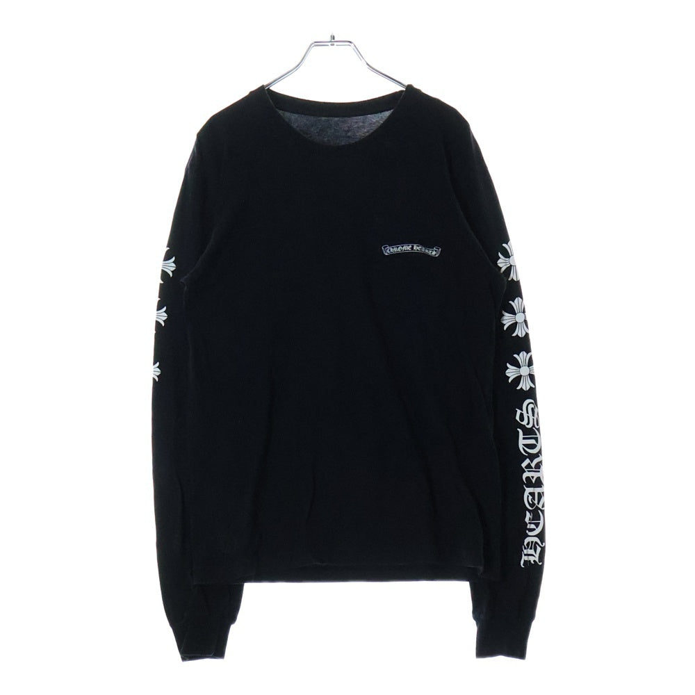CHROME HEARTS(クロムハーツ) CH Plus Arm Logo L/S Tee CHプラスアーム プリント ロングスリーブ 長袖Tシャツ カットソー ブラック