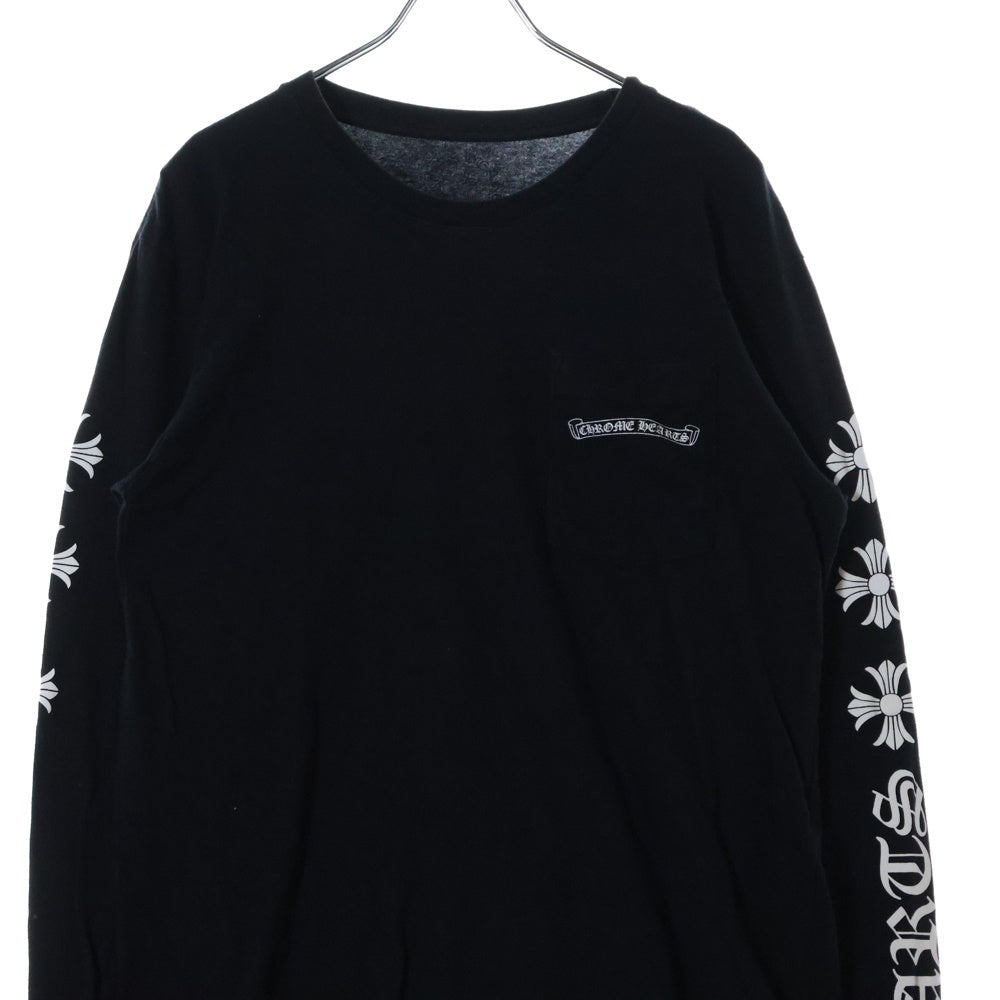 CHROME HEARTS(クロムハーツ) CH Plus Arm Logo L/S Tee CHプラスアーム プリント ロングスリーブ 長袖Tシャツ カットソー ブラック