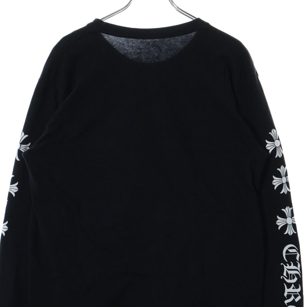 CHROME HEARTS(クロムハーツ) CH Plus Arm Logo L/S Tee CHプラスアーム プリント ロングスリーブ 長袖Tシャツ カットソー ブラック
