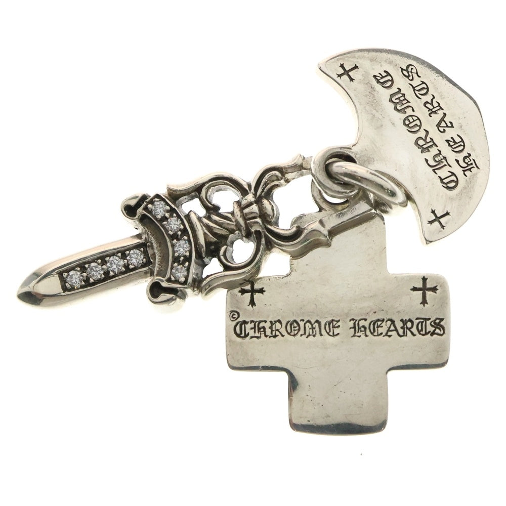 CHROME HEARTS(クロムハーツ) 3TRINKETS P DIA 3トリンケッツ ペンダントトップ パヴェダイヤ シルバー