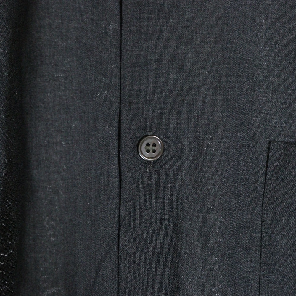 COMME des GARCONS SHIRT(コムデギャルソンシャツ) レギュラーカラー ウール パッチポケット ロングスリーブ 長袖シャツ グレー FZ-B301