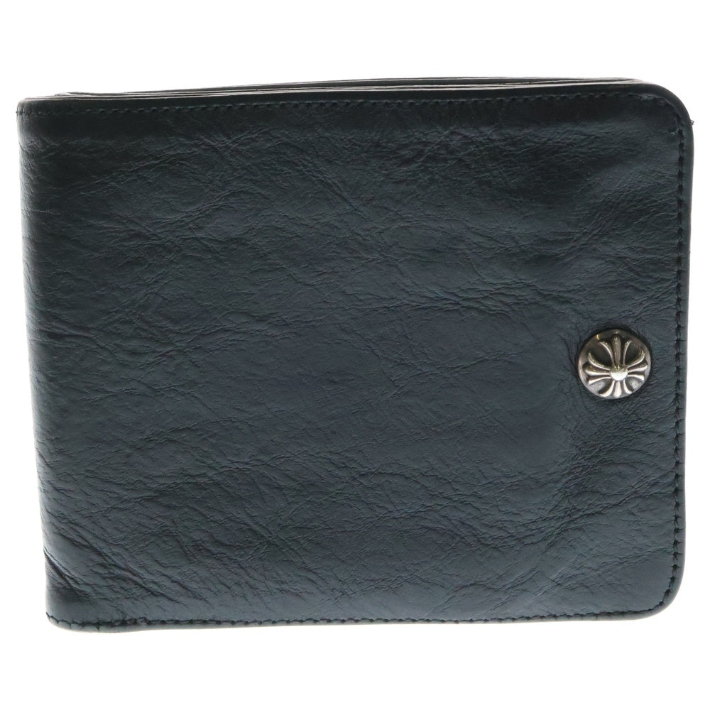 CHROME HEARTS(クロムハーツ) 1SNAP 1スナップ クロス ボールボタン レザーウォレット 財布 ブラック BCA361