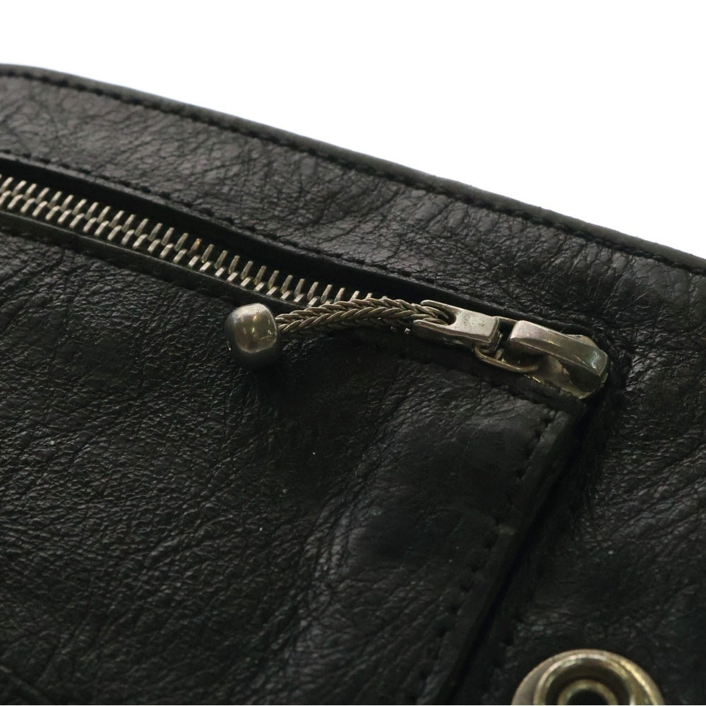 CHROME HEARTS(クロムハーツ) 1SNAP 1スナップ クロス ボールボタン レザーウォレット 財布 ブラック BCA361