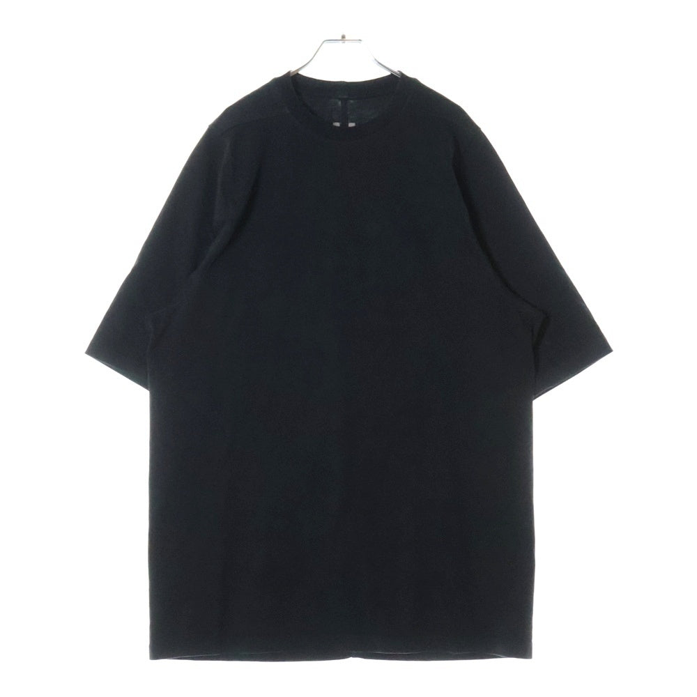 Rick Owens(リックオウエンス) 18SS センタードッキング コットン クルーネック ビックシルエット 半袖Tシャツ カットソー ブラック RU18S5282-BA