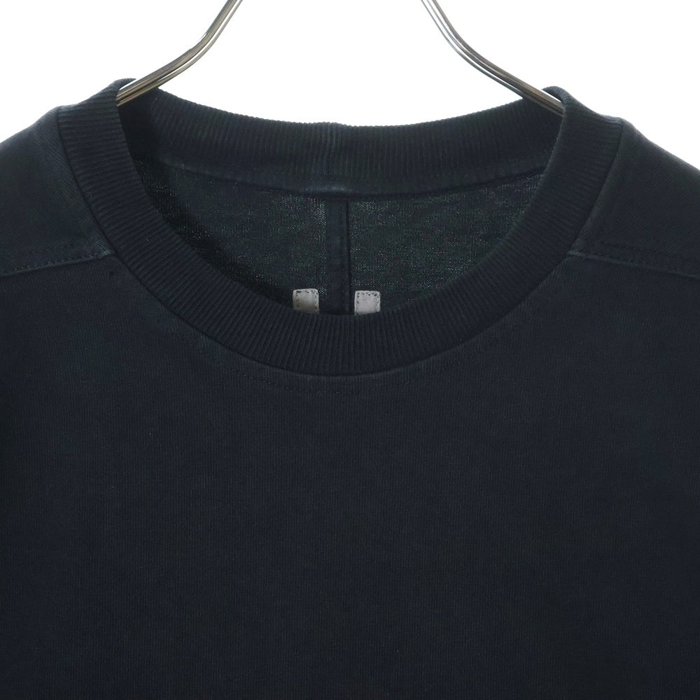 Rick Owens(リックオウエンス) 18SS センタードッキング コットン クルーネック ビックシルエット 半袖Tシャツ カットソー ブラック RU18S5282-BA